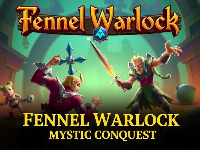 Fennel Warlock Mystic Conquest game banner showing mystical battle scene